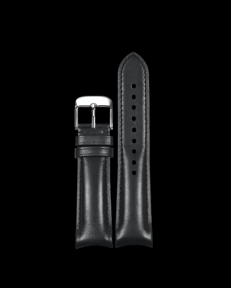 Black leather strap 20mm