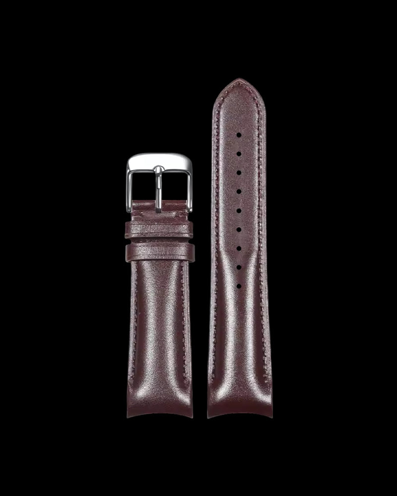 Leather strap dark brown 20mm